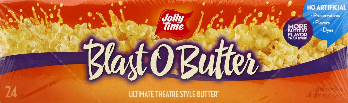 slide 3 of 13, Jolly Time 24 Pack Ultimate Theatre Style Butter Blast O Butter Microwave Popcorn 24 ea, 24 ct