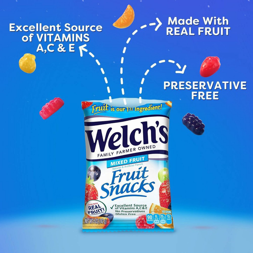 slide 6 of 11, Welch's Mixed Fruit Fruit Snacks 5oz Peg Bag, 5 oz