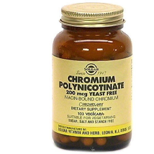 slide 1 of 1, Solgar Chromium Picolinate 200 Mcg Vegetable Capsules, 100 ct