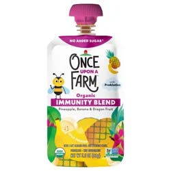 Once Upon a Farm Organic Pineapple, Banana & Dragon Fruit Immunity Blend 3.2 oz