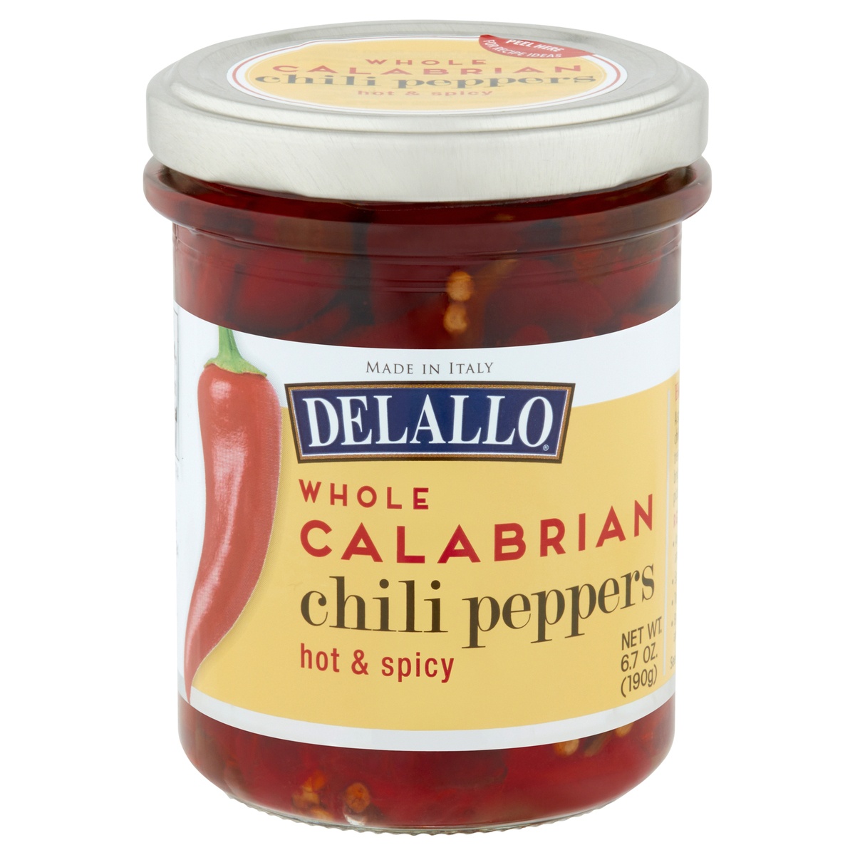slide 1 of 1, DeLallo Calabrian Chili Peppers, 6.7 oz