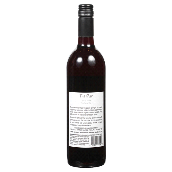 slide 3 of 5, Vinifera The Pier Zinfandel Wine, 750 ml