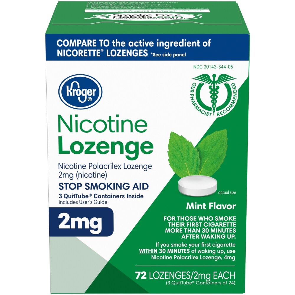 slide 1 of 1, Kroger Mint Flavor Nicotine Lozenges 2Mg, 72 ct