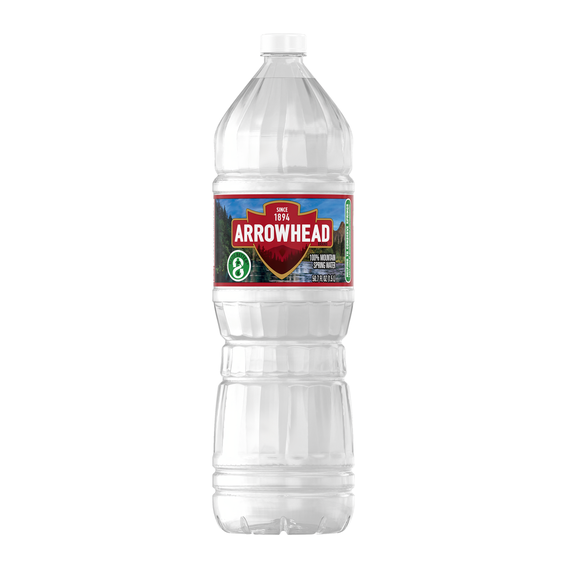 slide 1 of 7, ARROWHEAD Brand 100% Mountain Spring Water, 50.7-ounce plastic bottle, 