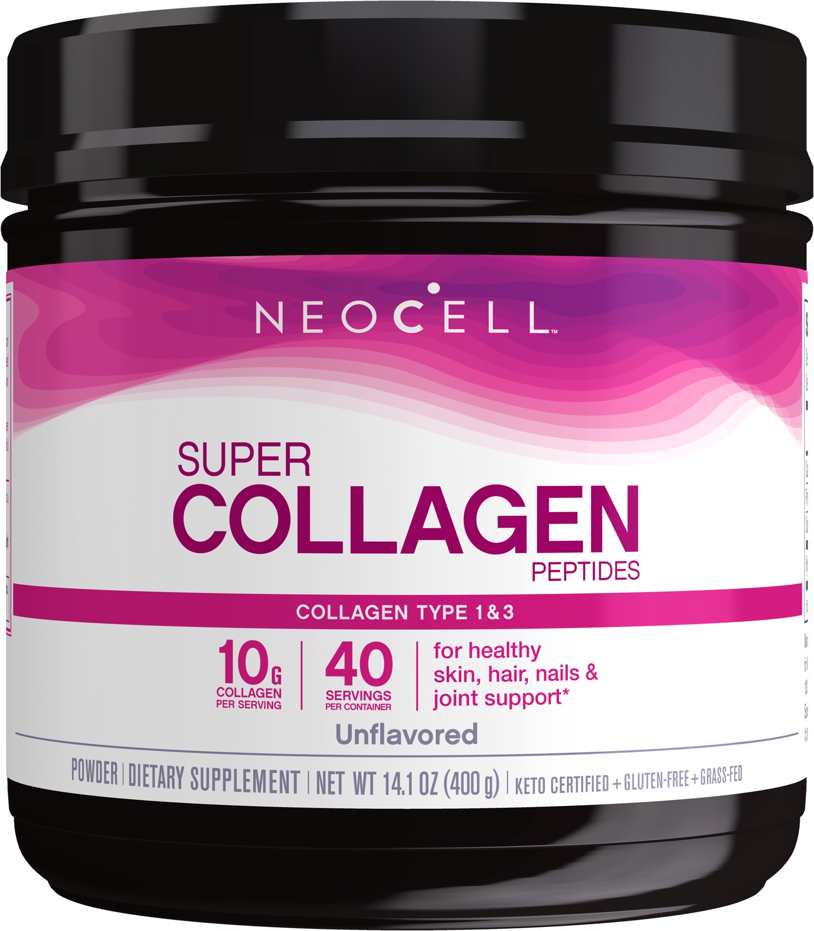 slide 1 of 5, NeoCell Super Collagen Peptides, Unflavored, Powder, 14.1 oz., 1 Canister, 14 oz