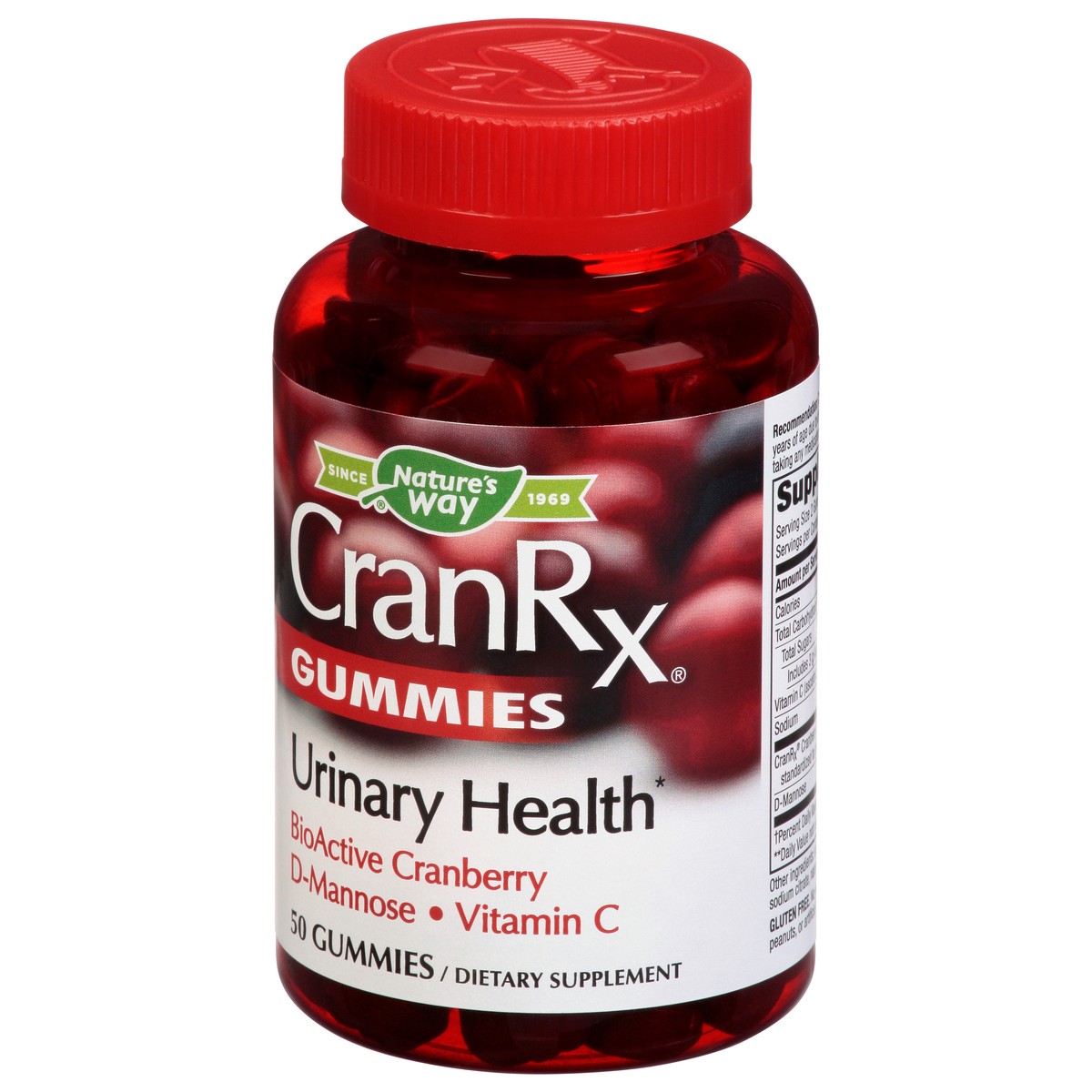 slide 3 of 9, Nature's Way CranRx Gummies BioActive Cranberry Urinary Health 50 ea, 50 ct