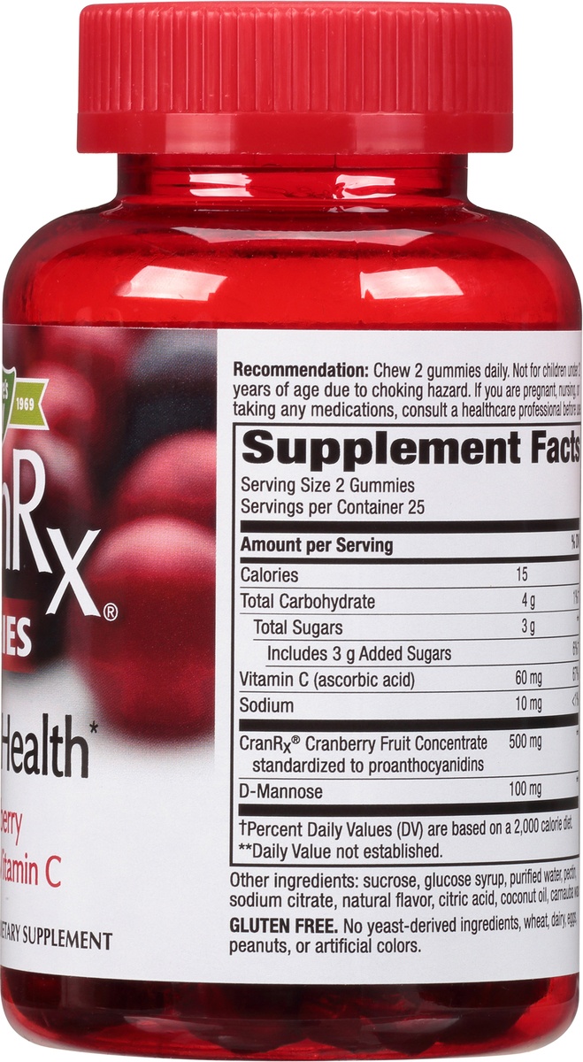 slide 8 of 9, Nature's Way CranRx Gummies BioActive Cranberry Urinary Health 50 ea, 50 ct