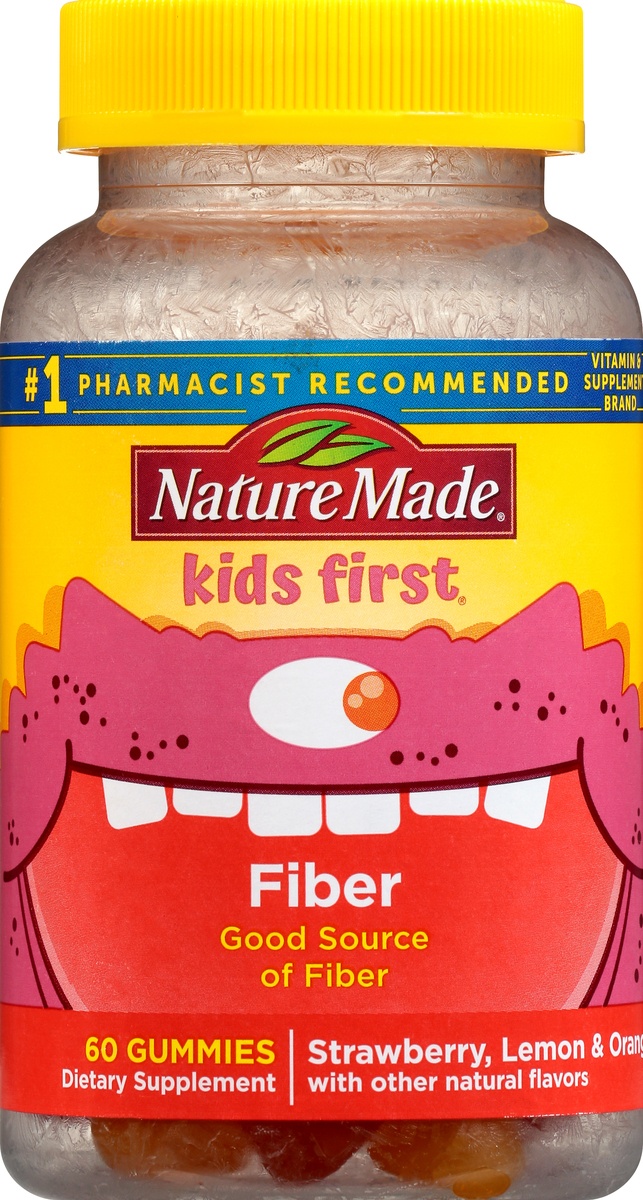 slide 6 of 9, Nature Made Kids First Fiber Gummy, 60 ct