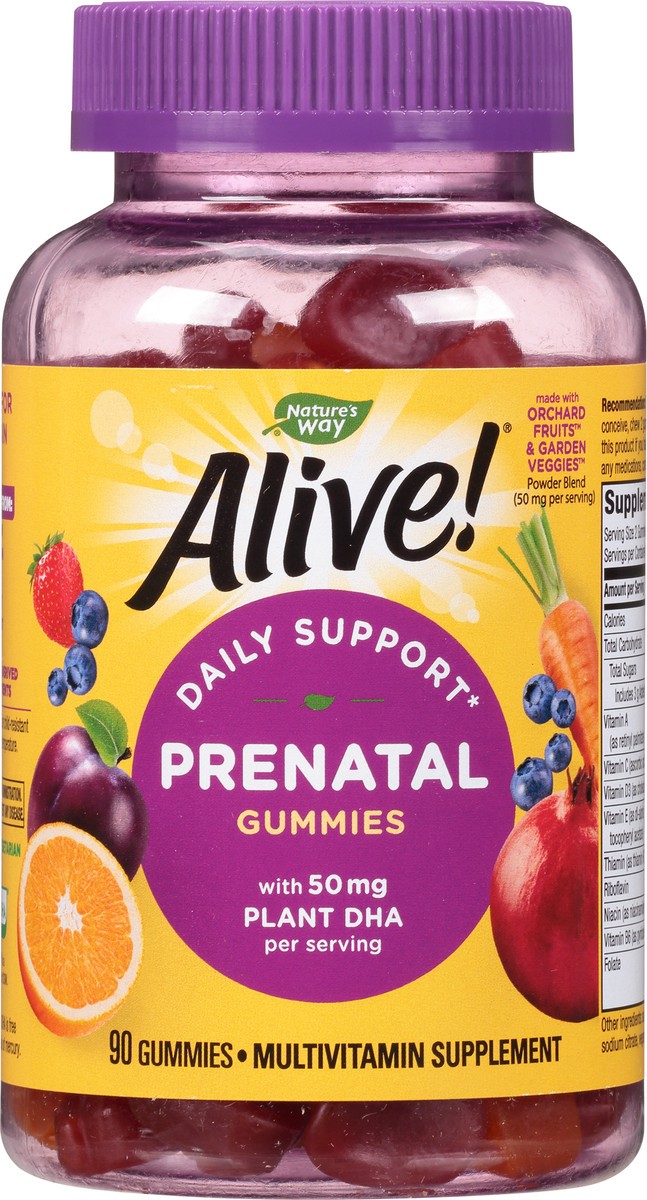 slide 6 of 9, Nature's Way Alive Gummies Daily Support Prenatal 90 ea, 90 ct