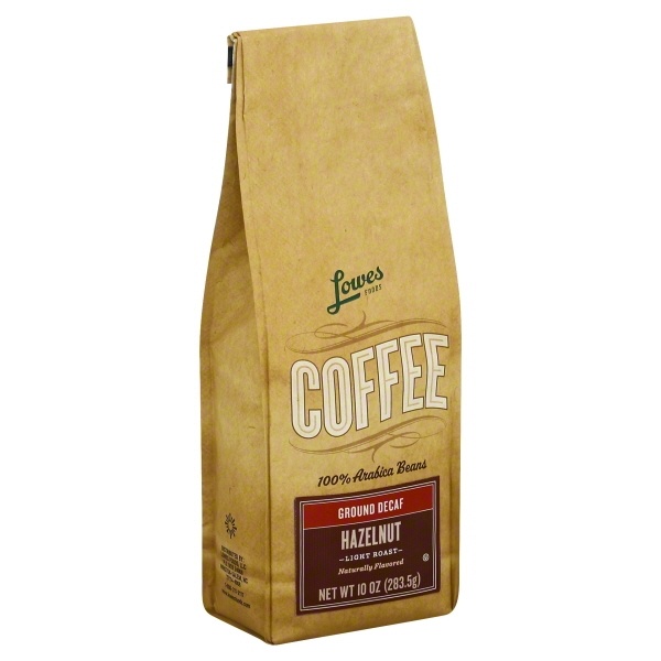 slide 1 of 1, Lowes Foods Coffee Ground Hazelnut Decaf - 10 oz, 10 oz