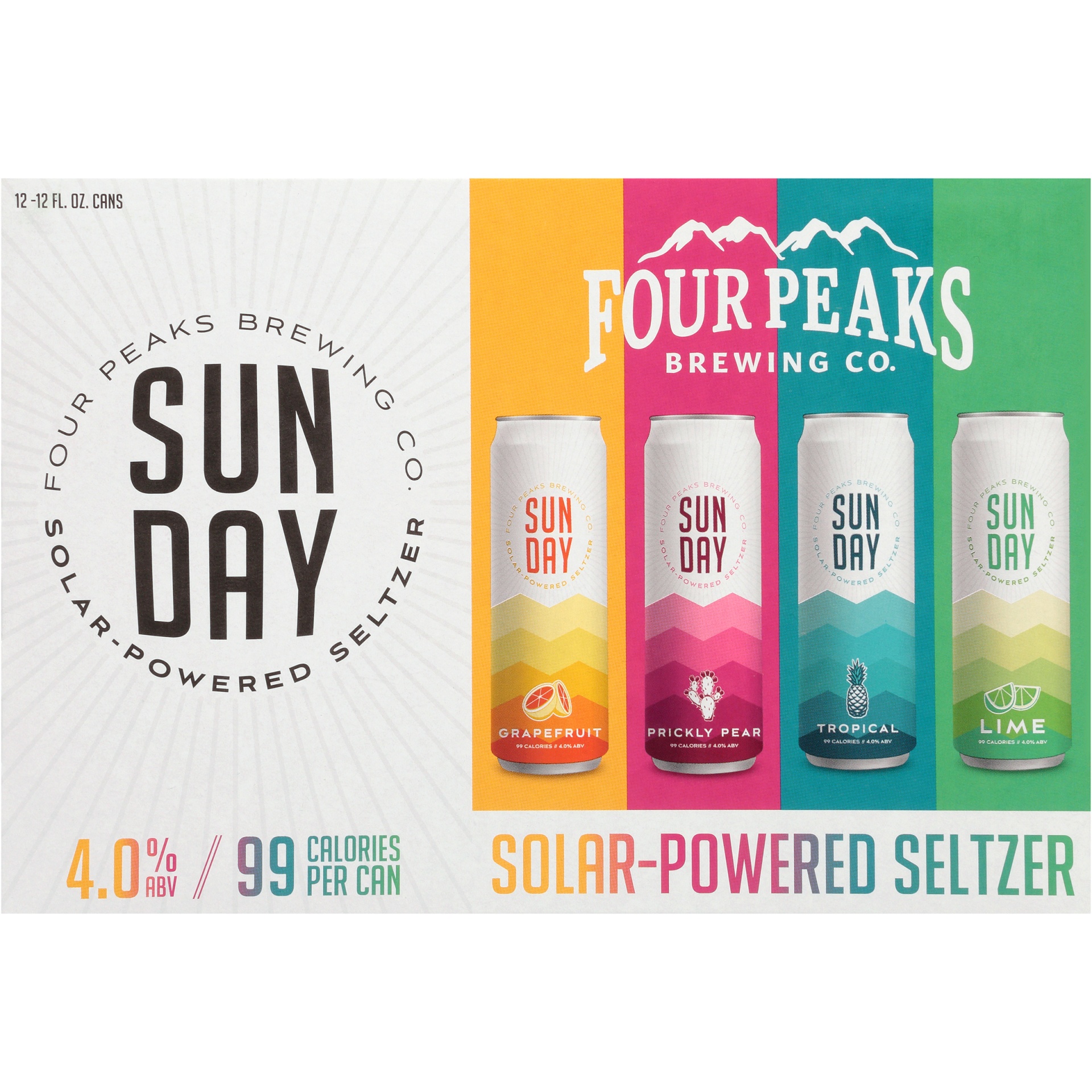 slide 1 of 1, Four Peaks Brewing Co. Sun Day Solar-Powered Seltzer Variety Pack, 4% ABV, 12 ct; 12 oz
