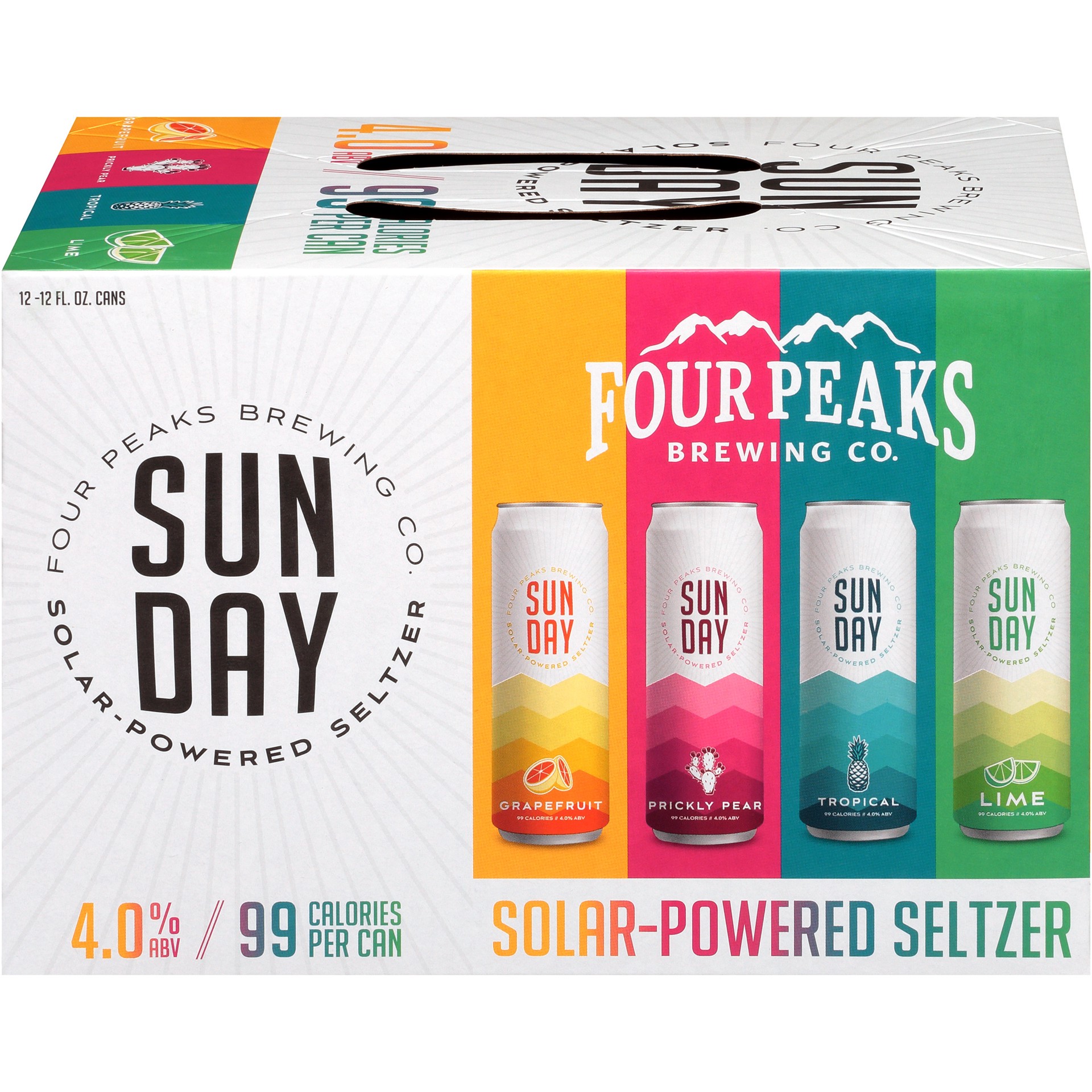 slide 4 of 4, Four Peaks Brewing Co. Sun Day Solar-Powered Seltzer Variety Pack, 12 Pack 12 fl. oz. Cans, 12 ct