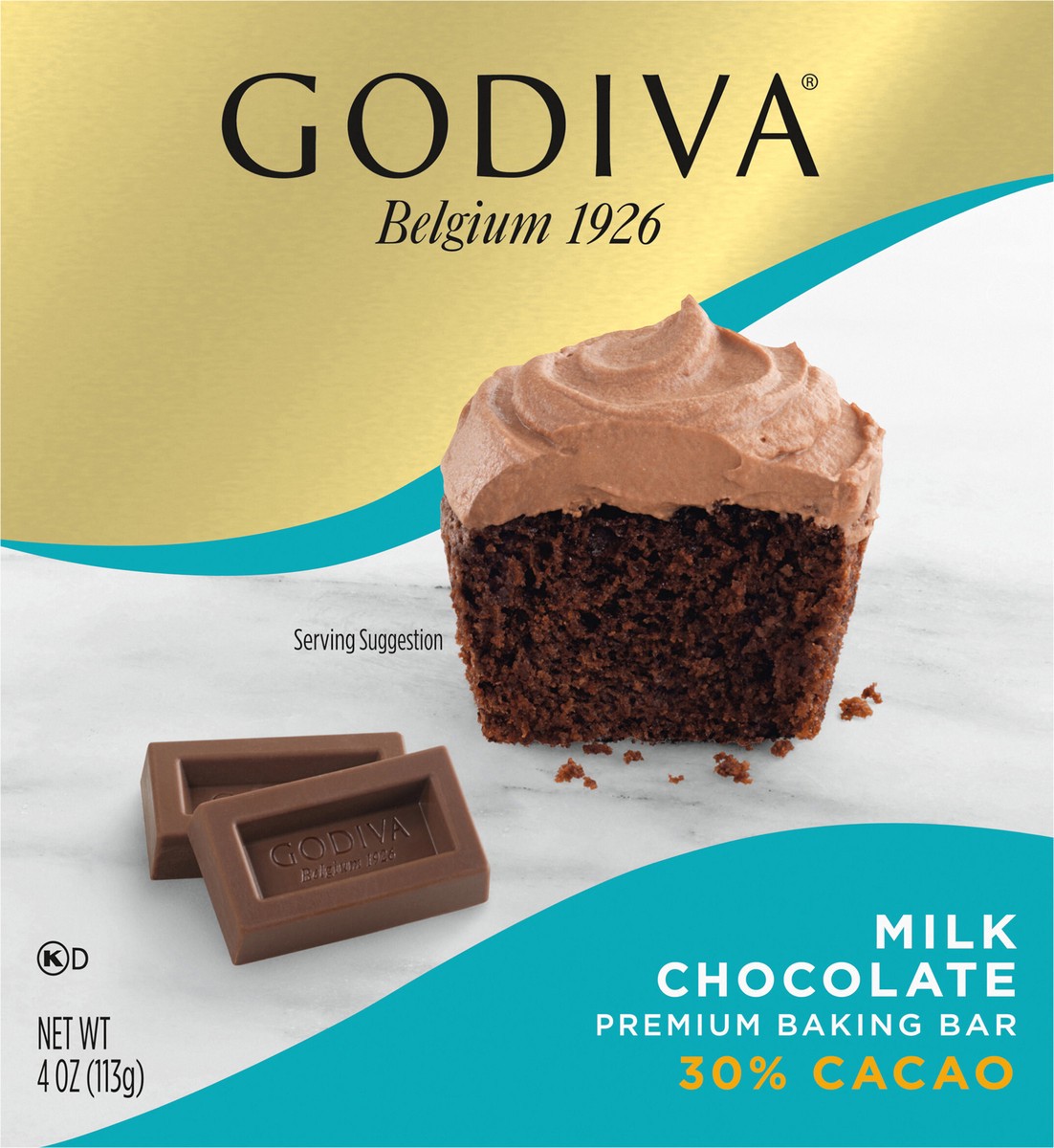 slide 13 of 14, GODIVA Milk Chocolate Premium Baking Bar, 4 oz Box, 4 oz