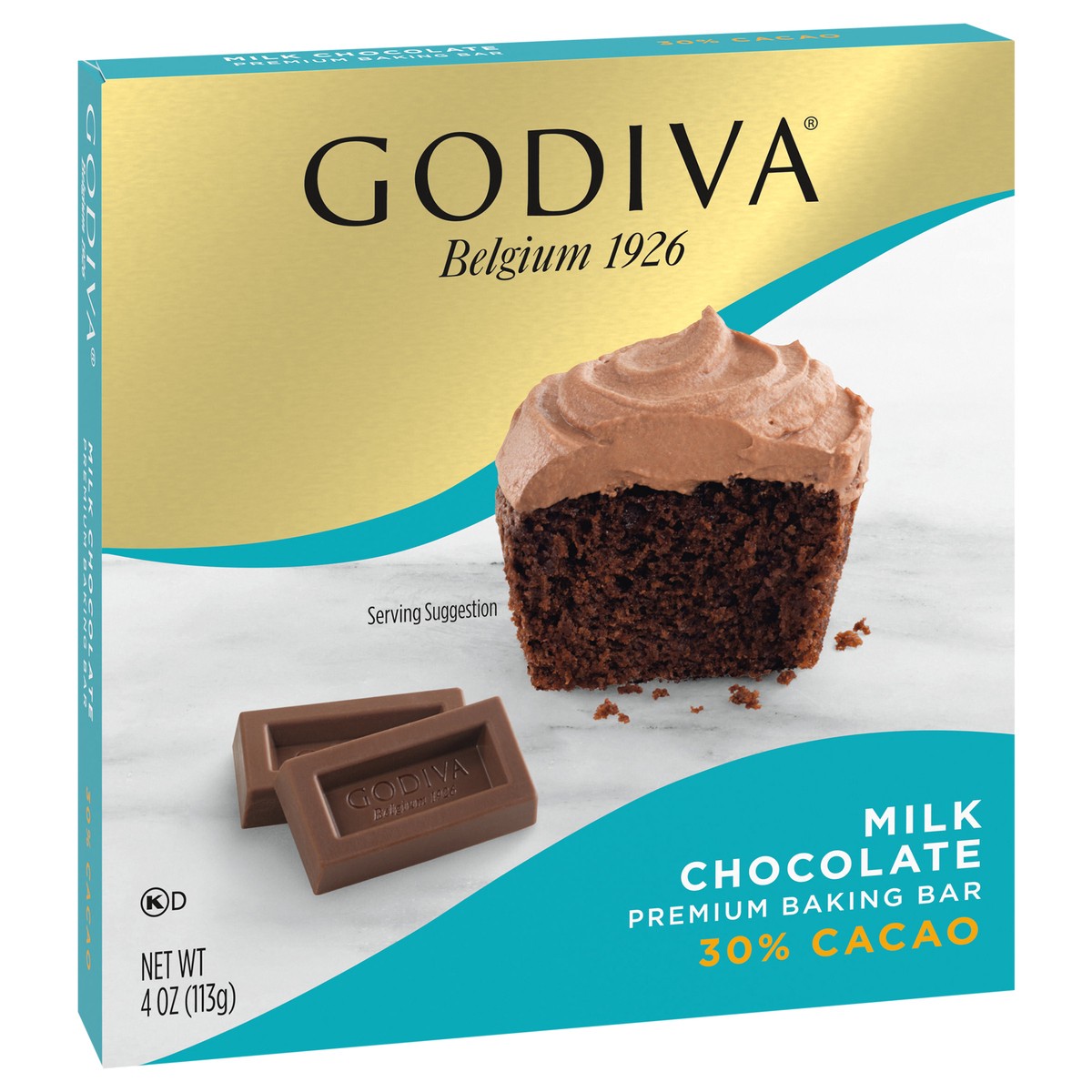 slide 9 of 14, GODIVA Milk Chocolate Premium Baking Bar, 4 oz Box, 4 oz