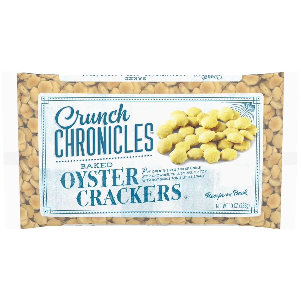 slide 1 of 1, Crunch Chronicles Baked Oyster Crackers, 10 oz