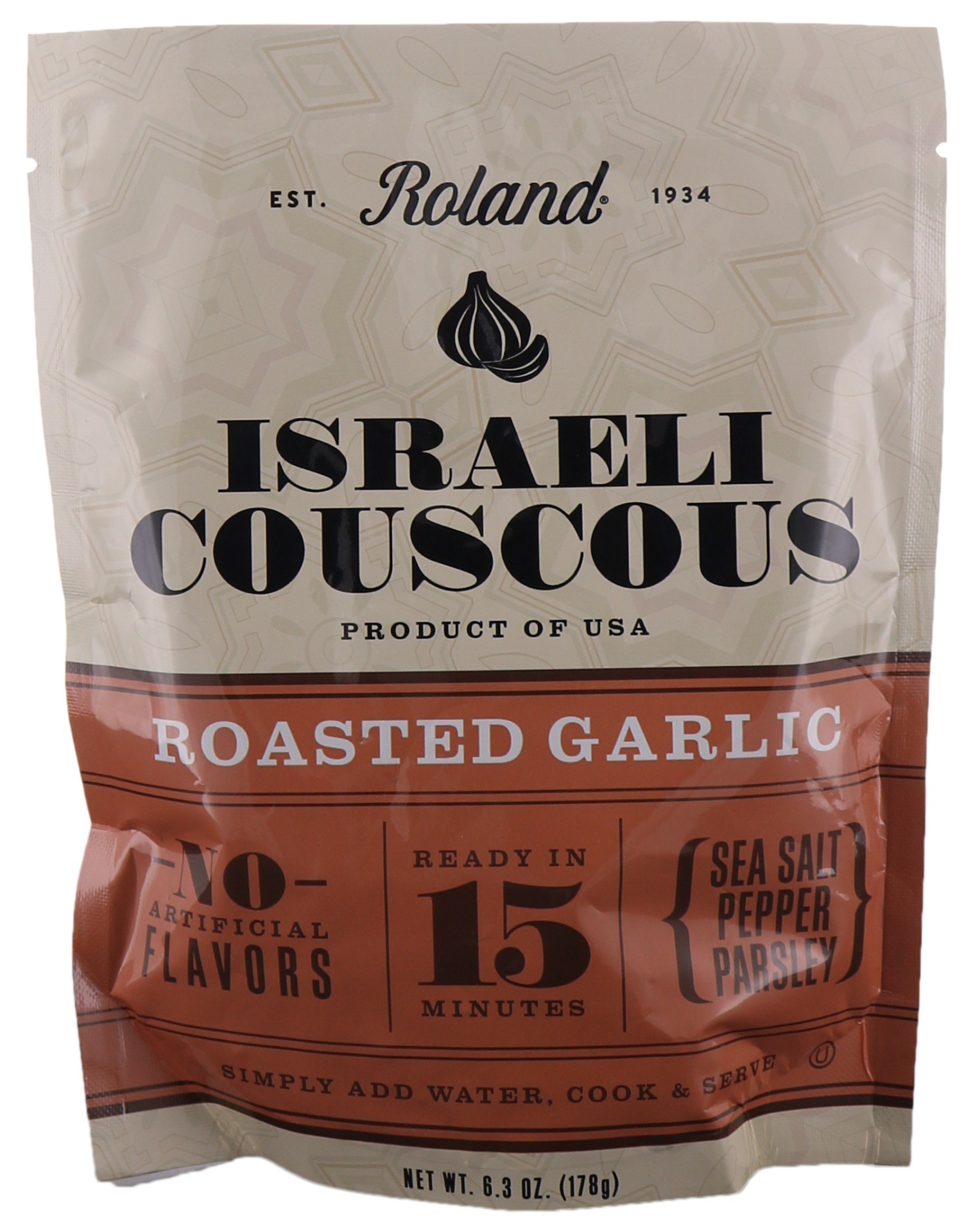 slide 1 of 1, Roland Roasted Garlic Israeli Couscous , 6.3 oz