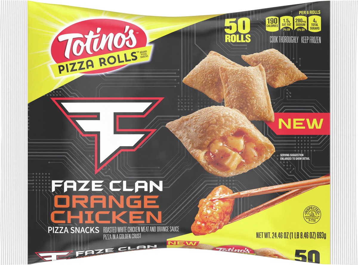 slide 8 of 9, Totino's Orange Chicken Pizza Rolls, 50 Count, 24.46 oz