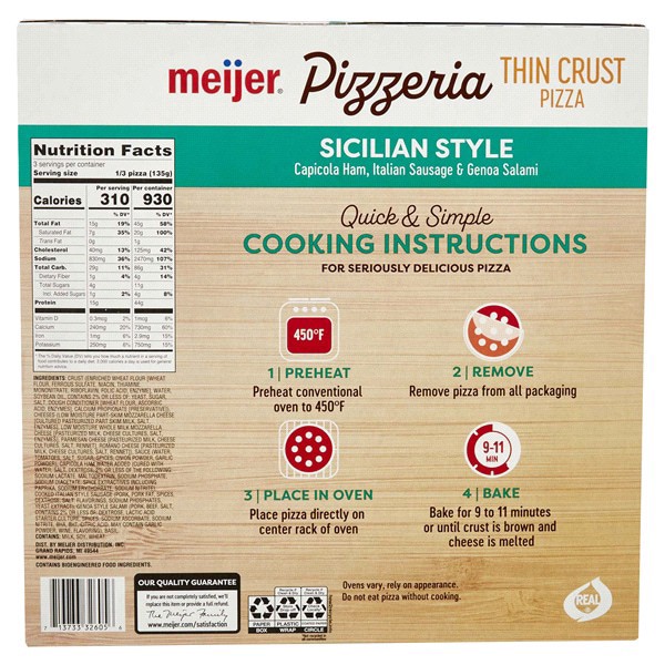 slide 20 of 29, Meijer Crispy Thin Crust Sicilian Pizza, 14.25 oz