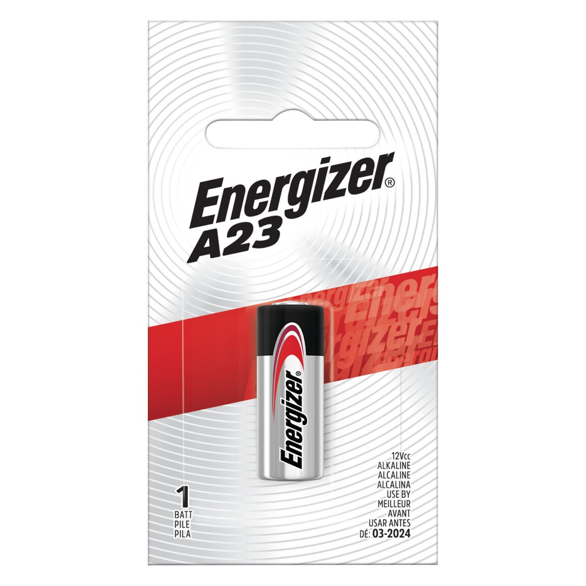 slide 1 of 3, Energizer A23 Alkaline Battery 1 ea Blister Pack, 1 ea