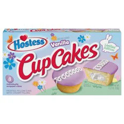 HOSTESS Vanilla Artificially Flavored CupCakes, Limited Edition, 8 Count, 11.57 oz