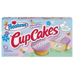 HOSTESS Vanilla Artificially Flavored CupCakes, Limited Edition, 8 Count, 11.57 oz