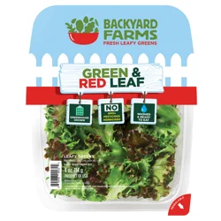Backyard Farms Red & Green Leaf 4oz - 4 Oz