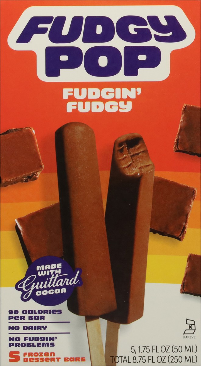 slide 4 of 15, Fudgy Pop Fudgin' Fudgy Frozen Dessert Bars 5 - 1.75 fl oz Bars, 5 ct; 8.75 oz