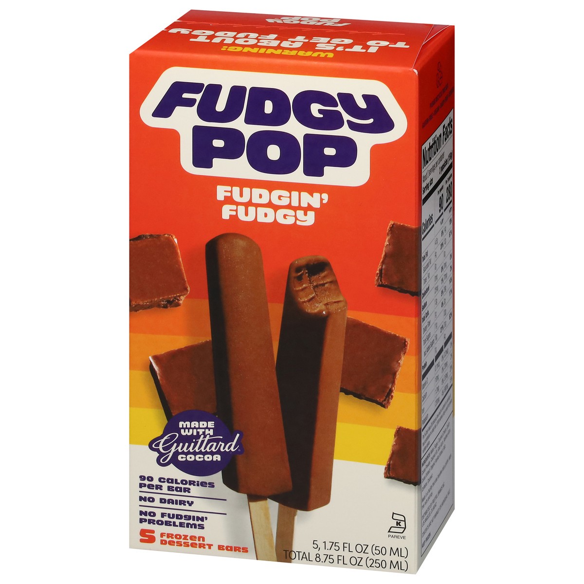 slide 2 of 15, Fudgy Pop Fudgin' Fudgy Frozen Dessert Bars 5 - 1.75 fl oz Bars, 5 ct; 8.75 oz
