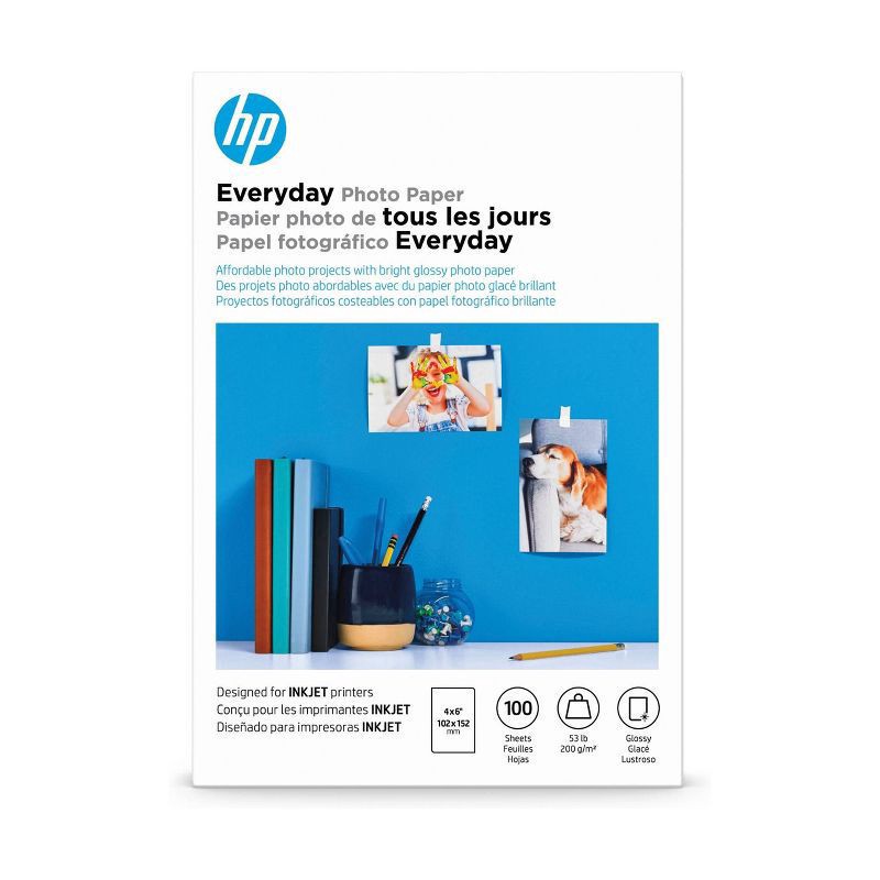 slide 1 of 16, HP Everyday Semi-Gloss Photo Paper - CR759A, 1 ct