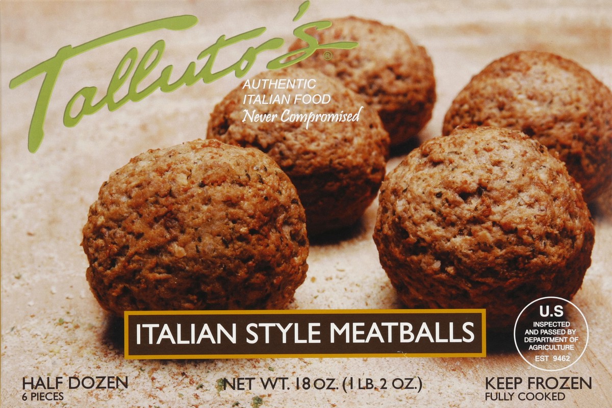 slide 4 of 4, Talluto's Italian Style Meatballs, 18 oz