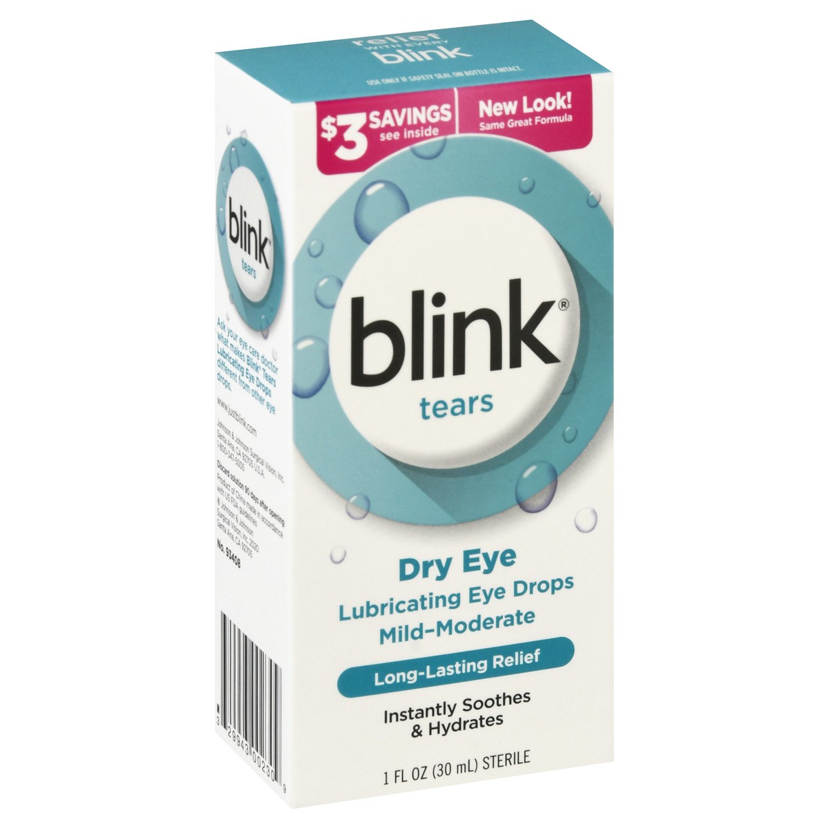 slide 2 of 9, Blink Tears Lubricating Eye Drops, Eye Care for Mild to Moderate Dry Eyes, Hyaluronate for Boosting Hydration, Moisturizing & Soothing Eye Drops for Dry Eyes, 1 fl oz (30 mL)
, 30 ml