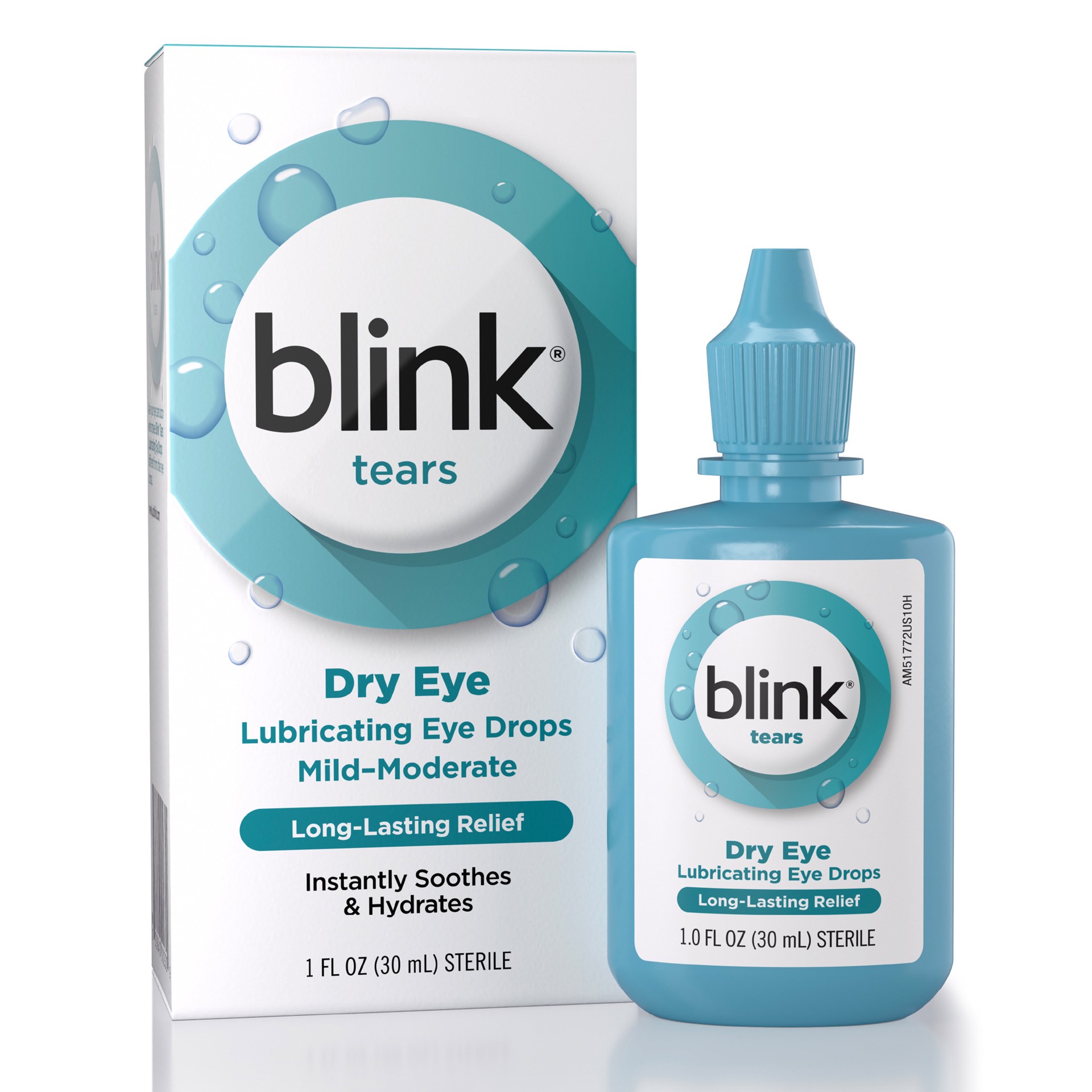 slide 1 of 9, Blink Tears Lubricating Eye Drops, Eye Care for Mild to Moderate Dry Eyes, Hyaluronate for Boosting Hydration, Moisturizing & Soothing Eye Drops for Dry Eyes, 1 fl oz (30 mL), 30 ml