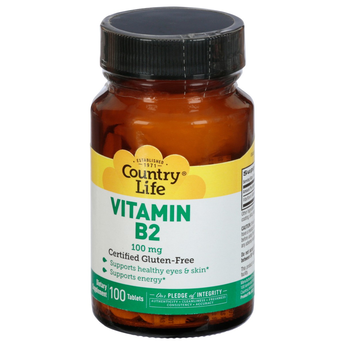 slide 7 of 13, Country Life 100 mg Tablets Vitamin B2 100 Tablets, 100 mg