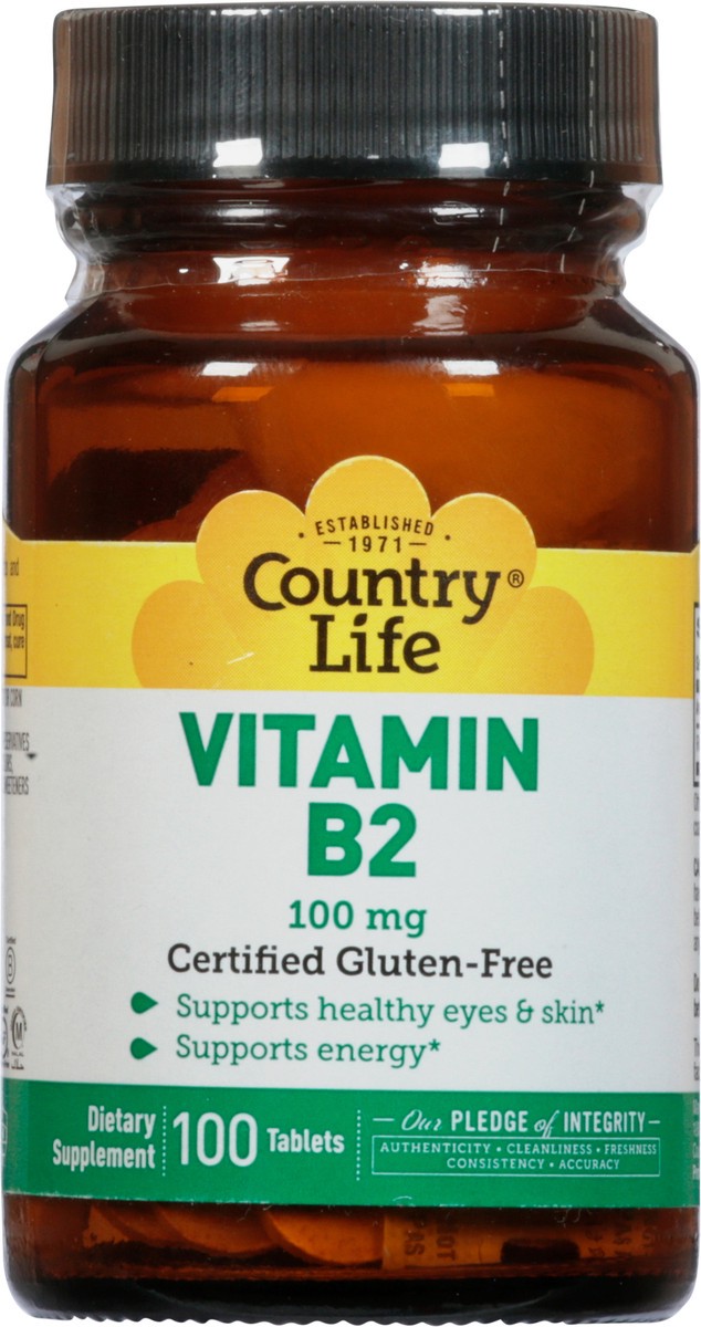 slide 12 of 13, Country Life 100 mg Tablets Vitamin B2 100 Tablets, 100 mg