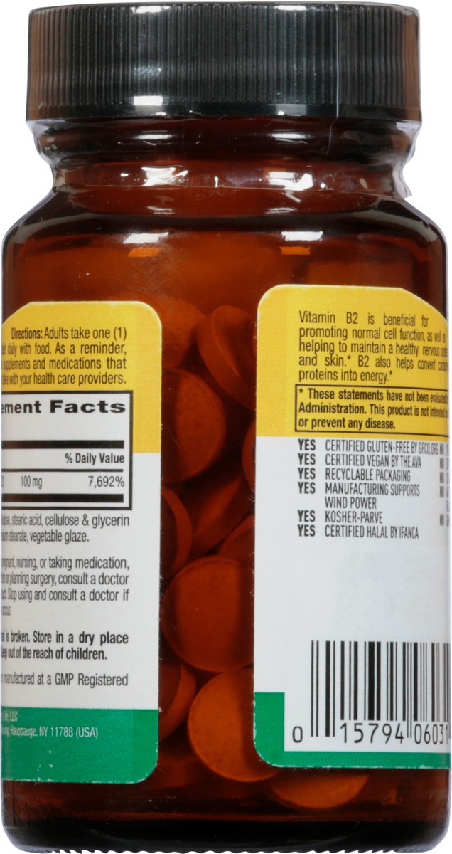 slide 3 of 13, Country Life 100 mg Tablets Vitamin B2 100 Tablets, 100 mg