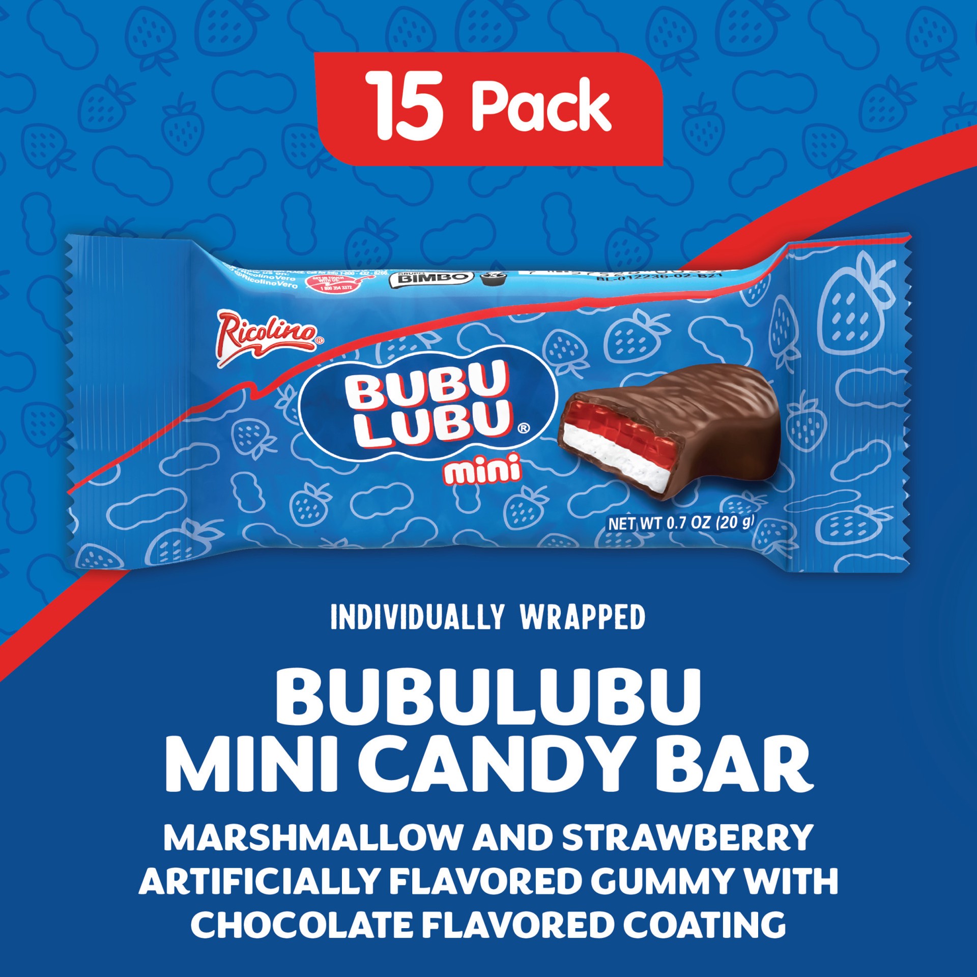 slide 3 of 5, Ricolino Mini Bubulubu  Chocolate Marshmallow Bar, 10.6 oz