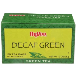 Hy-vee Decaf Green Decaffeinated Tea Bags - 20 ct; 1.3 oz - 20 ct; 1.3 oz