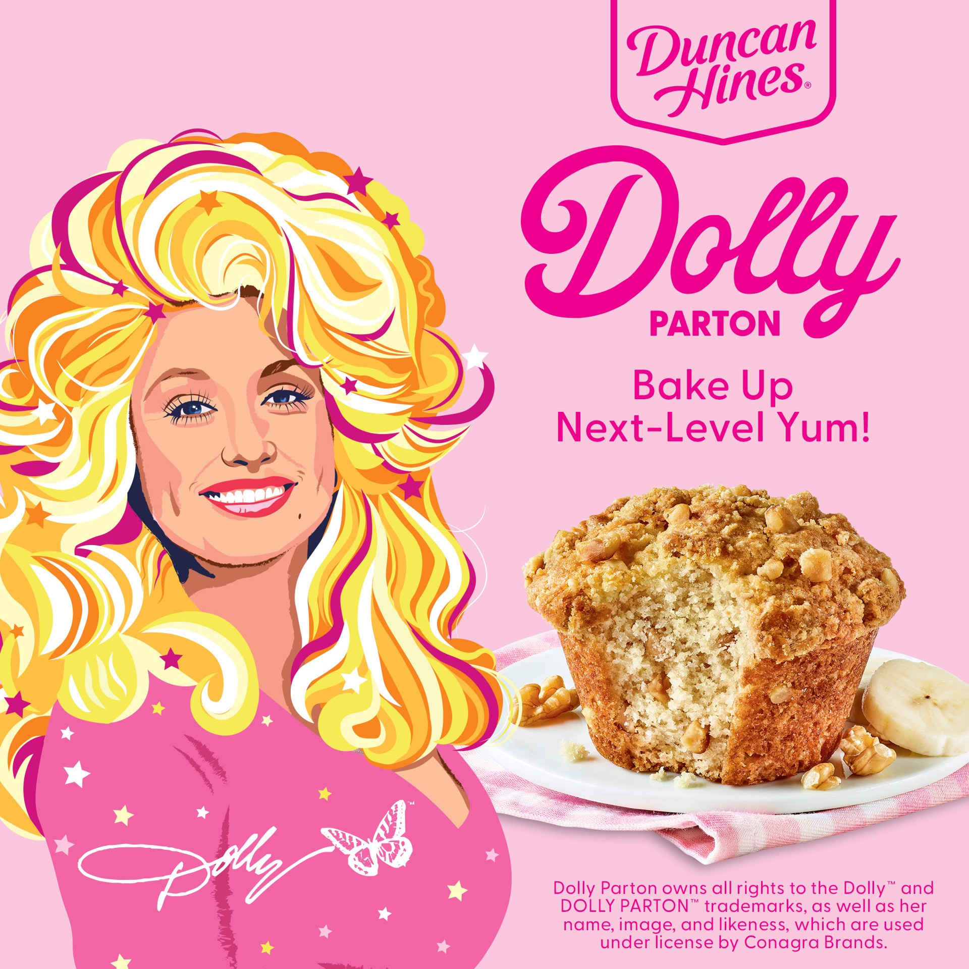 slide 2 of 5, Duncan Hines Dolly Parton's Banana Nut Flavored Muffin & Bread Mix, 19.05 oz., 19.05 oz