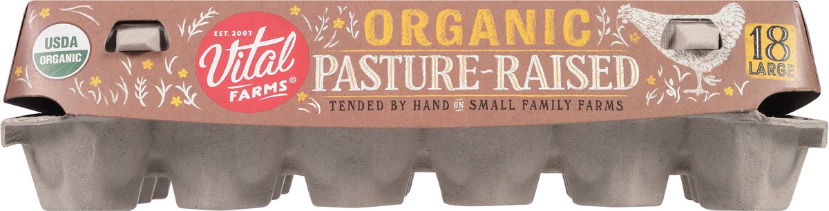 slide 4 of 8, Vital Farms Organic Pasture-Raised Eggs Large 18 ea, 18 ct