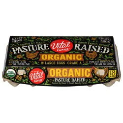 Vital Farms Organic Pasture-Raised Eggs Large 18 ea
