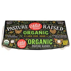 Vital Farms Organic Pasture-Raised Eggs Large 18 ea