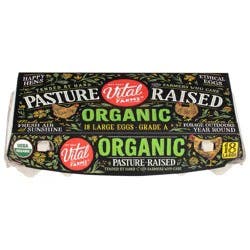 Vital Farms Organic Pasture-Raised Eggs Large 18 ea