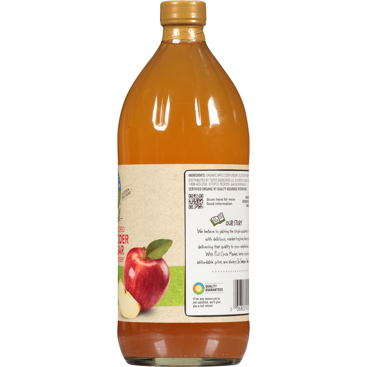 slide 8 of 9, Full Circle Market Apple Cider Vinegar, 32 fl oz