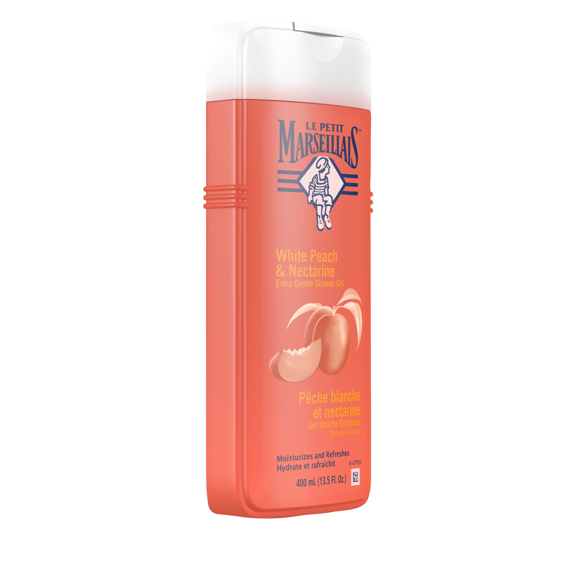 slide 3 of 5, LE PETIT MARSEILLAIS™ Extra Gentle Shower Gel, White Peach & Nectarine, 400 mL, 400 ml