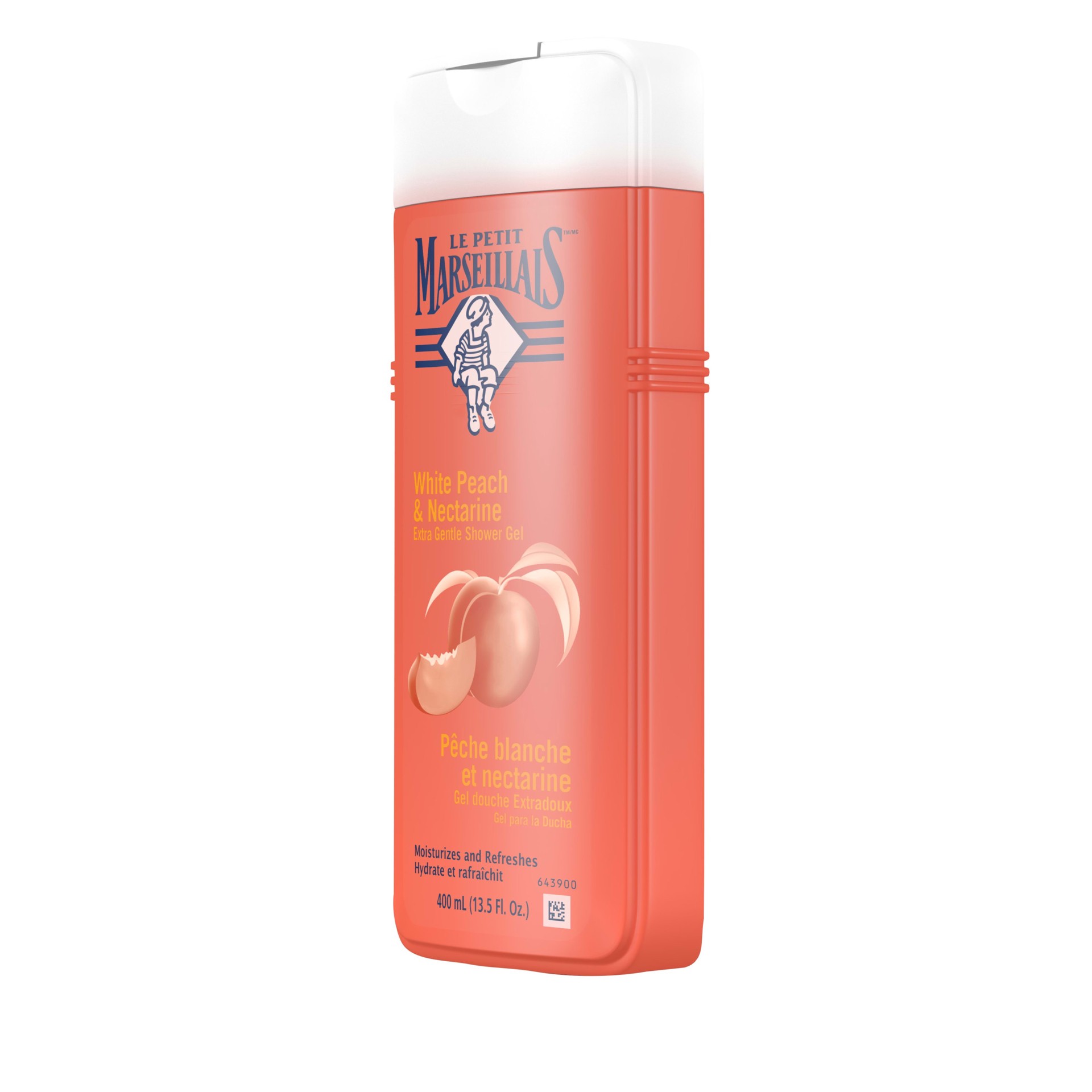 slide 5 of 5, LE PETIT MARSEILLAIS™ Extra Gentle Shower Gel, White Peach & Nectarine, 400 mL, 400 ml