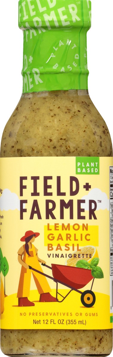 slide 4 of 12, Field + Farmer Lemon Garlic Basil Vinaigrette 12 oz, 1 ct