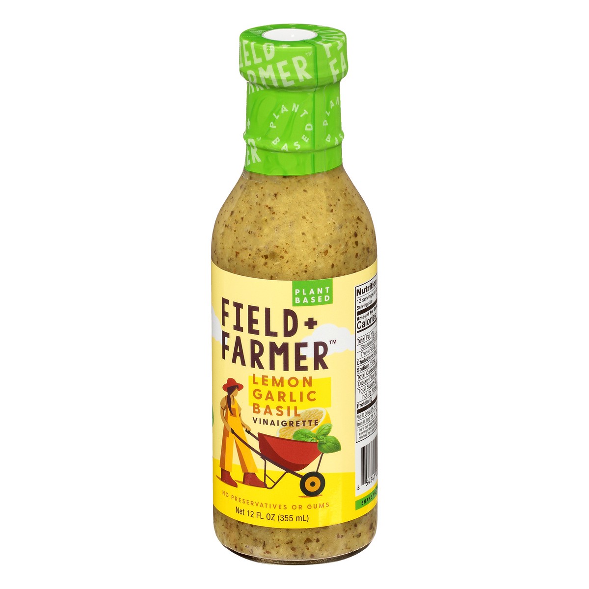 slide 8 of 12, Field + Farmer Lemon Garlic Basil Vinaigrette 12 oz, 1 ct