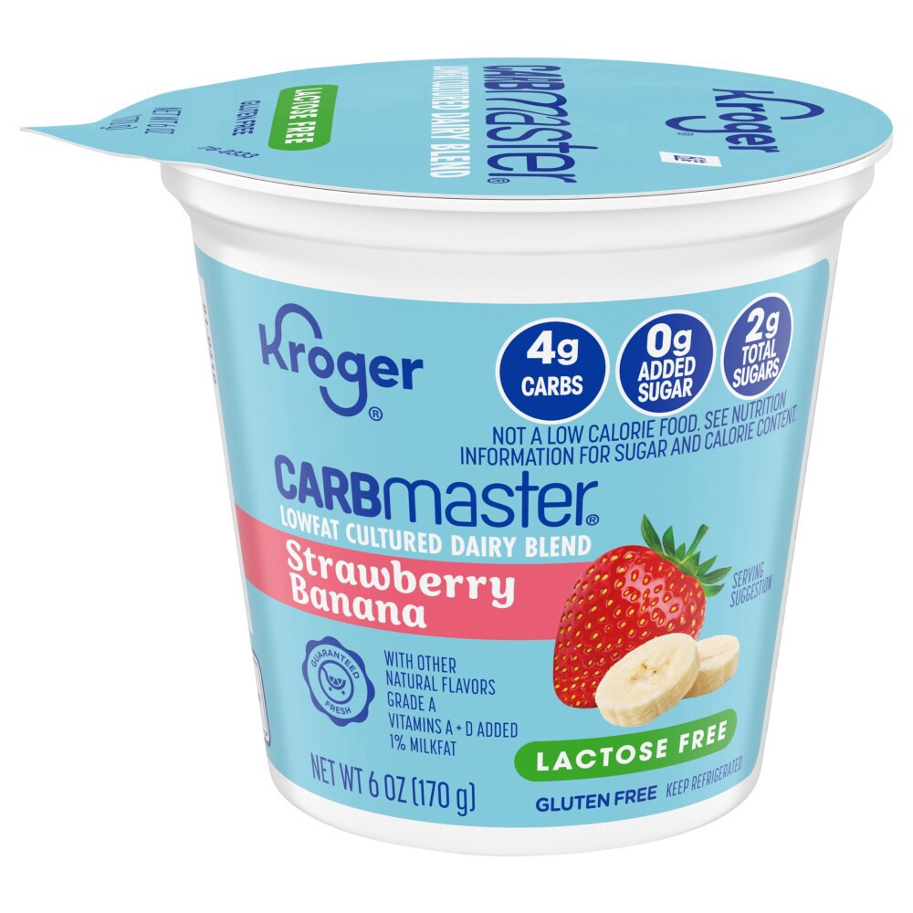 slide 1 of 5, Kroger Carbmaster Strawberry Banana Yogurt - 6 oz, 6 oz