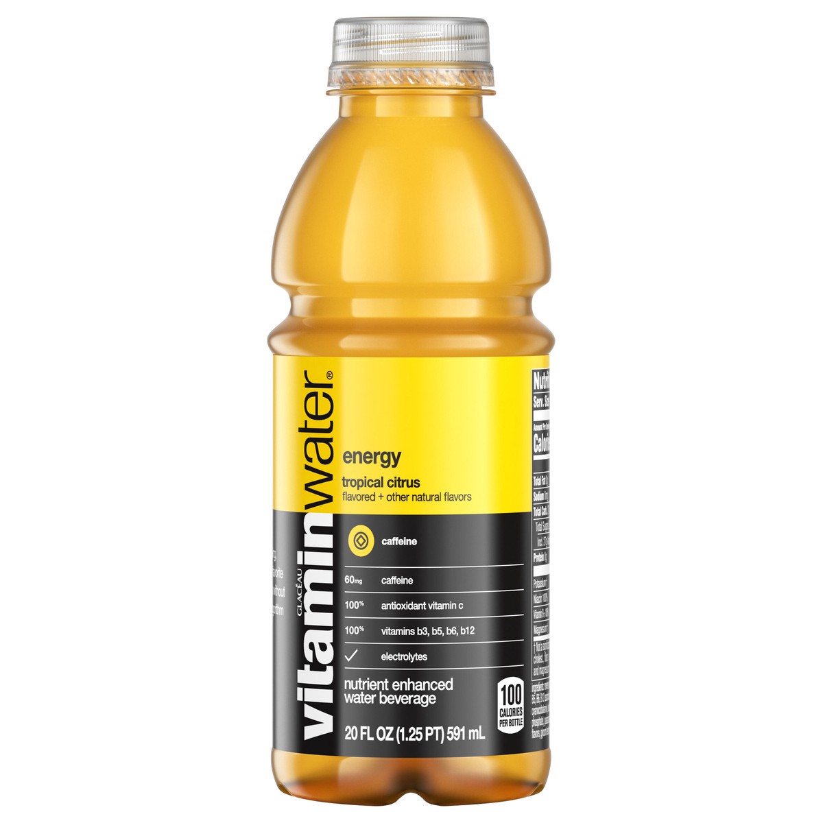 slide 1 of 9, vitaminwater energy tropical citrus - 20 fl oz Bottle, 