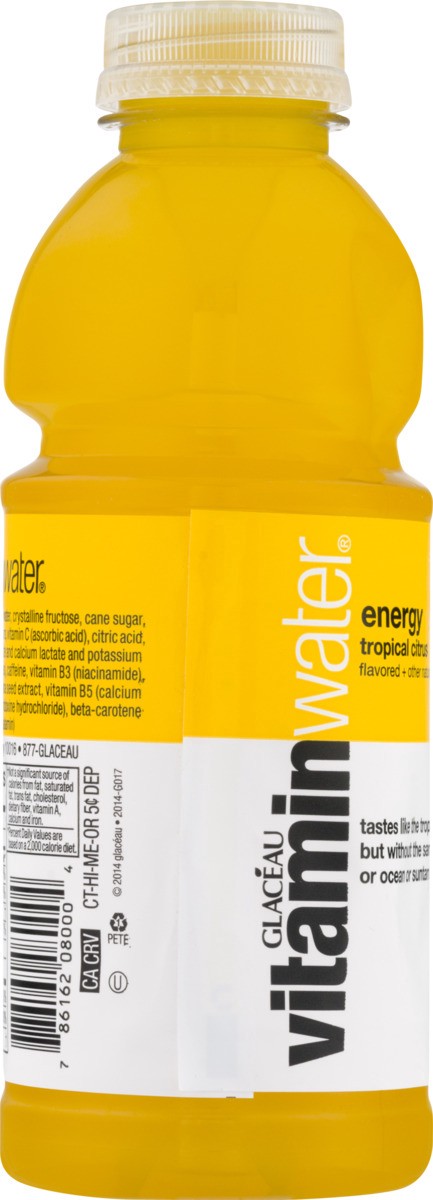 slide 4 of 8, vitaminwater Vitamin Water Energy Tropical Citrus Nutrient Enhanced Water, 20 fl oz